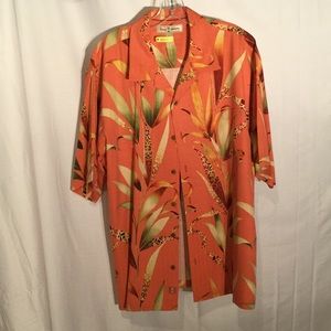 Men's 💯 silk Tommy Bahama camp shirt  L